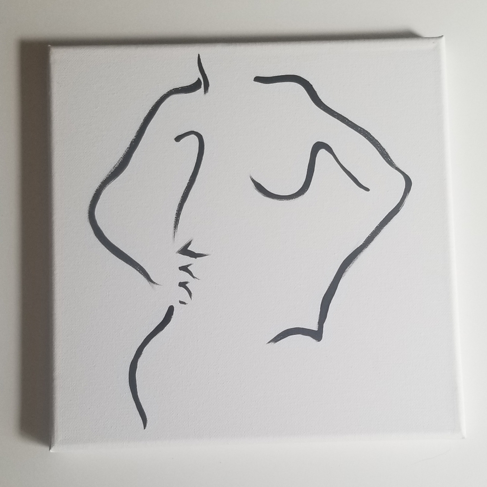 Minimalistic canvas painting
